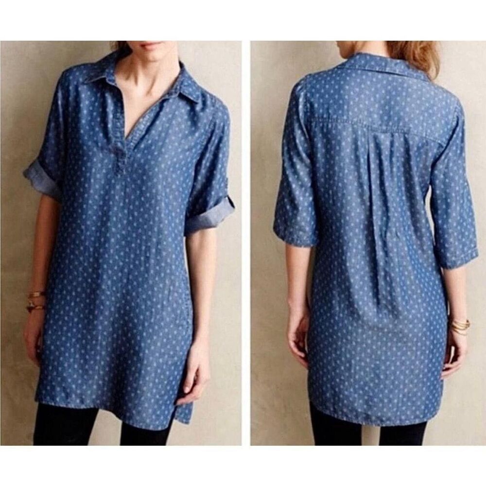 Cloth and Stone Anthropologie Women’s Blue Tunic/Mini Dress Size Medium